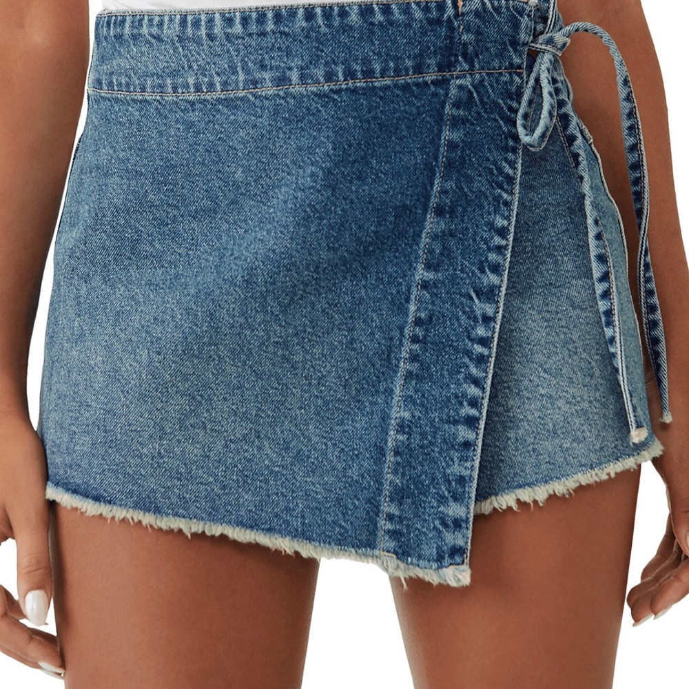 Free People Emmy Denim Skort